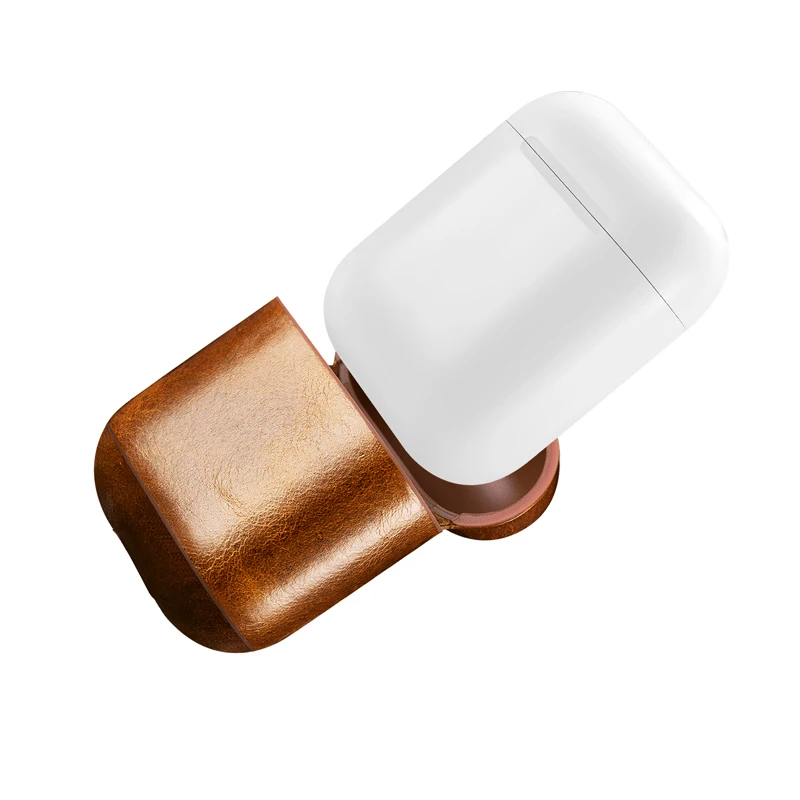 Чехол для гарнитуры из натуральной воловьей кожи для Apple AirPods, защитный чехол для зарядки Bluetooth, беспроводной чехол для наушников