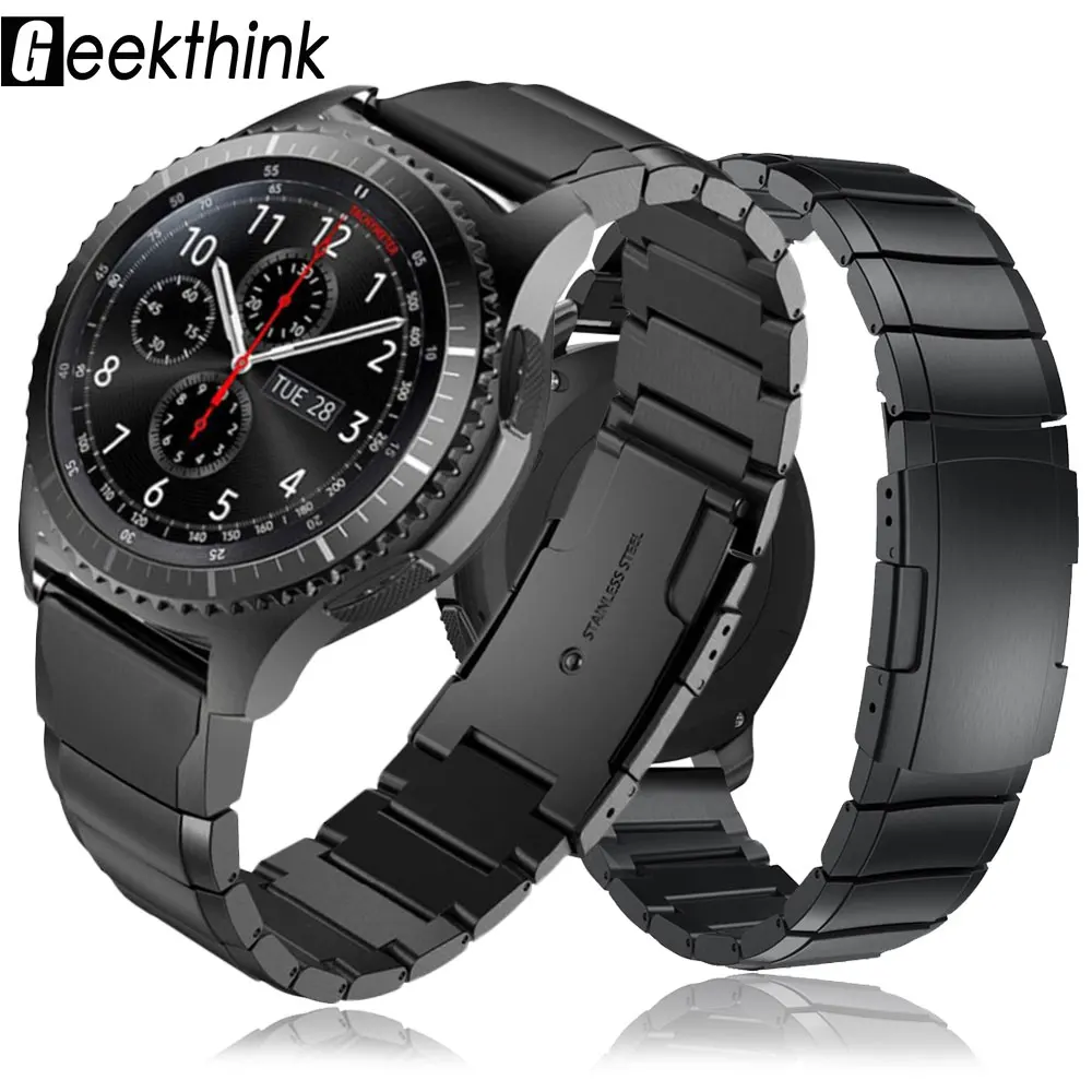 22 мм 20 мм ремешок для часов samsung Galaxy Watch 42 46 мм часы HUAWEI GT2 Amazfit Bip Pace Motor 360 ремешок из нержавеющей стали gear S3
