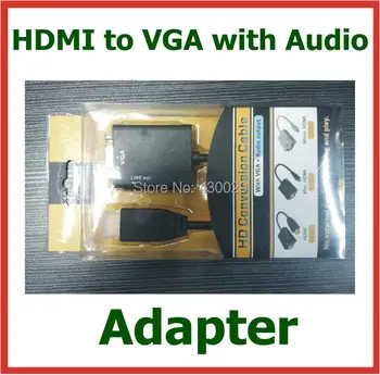 

10pcs HDMI to VGA with Audio Cable 1080p HDMI to VGA Converter Male to Female Adapter for PC Monitor Projector TV