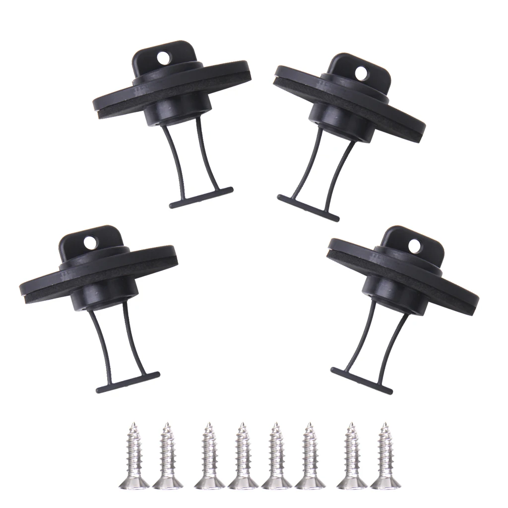 Hot New 4x Kayak Small Boat Hull Thread Drain Plugs Bungs Replacement + 8 Screws Plug Accessory | Спорт и развлечения