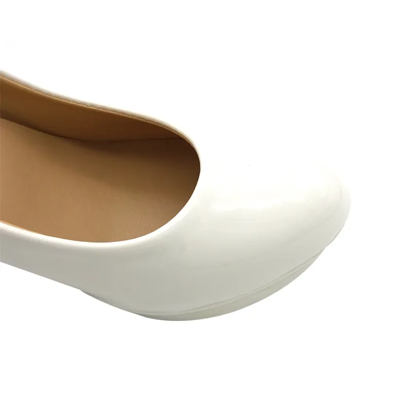 LIN KING Spring High Heels Women Pumps Platform Patent Leather Black Red White Brand Women Shoes Platform High Heels Shoes