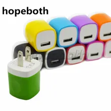 Hopeboth мини USB дорожный AC домашний настенный адаптер 5В 1А США вилка портативное зарядное устройство для Iphone 4 4 S 5 5S samsung S3 S4 S5 Note 2 3