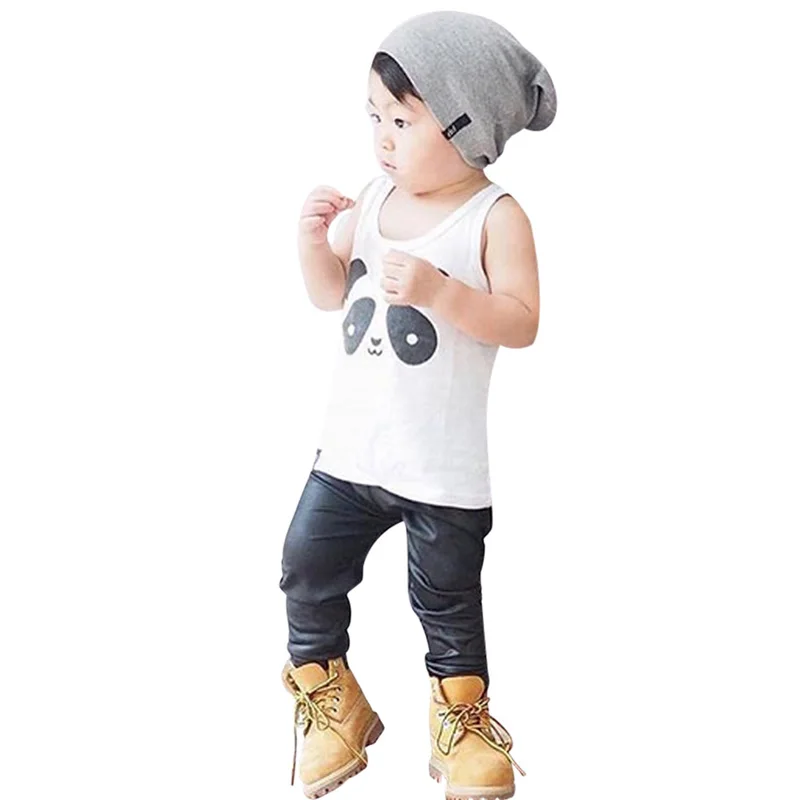 

Fashion Baby Girl Boy Clothing Unisex Panda Print T-Shirt White Children Tees