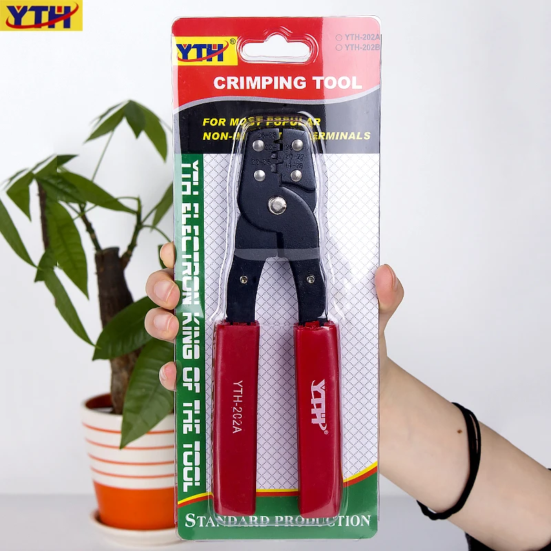 

YTH 202A Crimping Press plier Cable Cutting Crimping Pliers Professional Practical Wire Cable Crimper Cutter Terminal Hand Tools