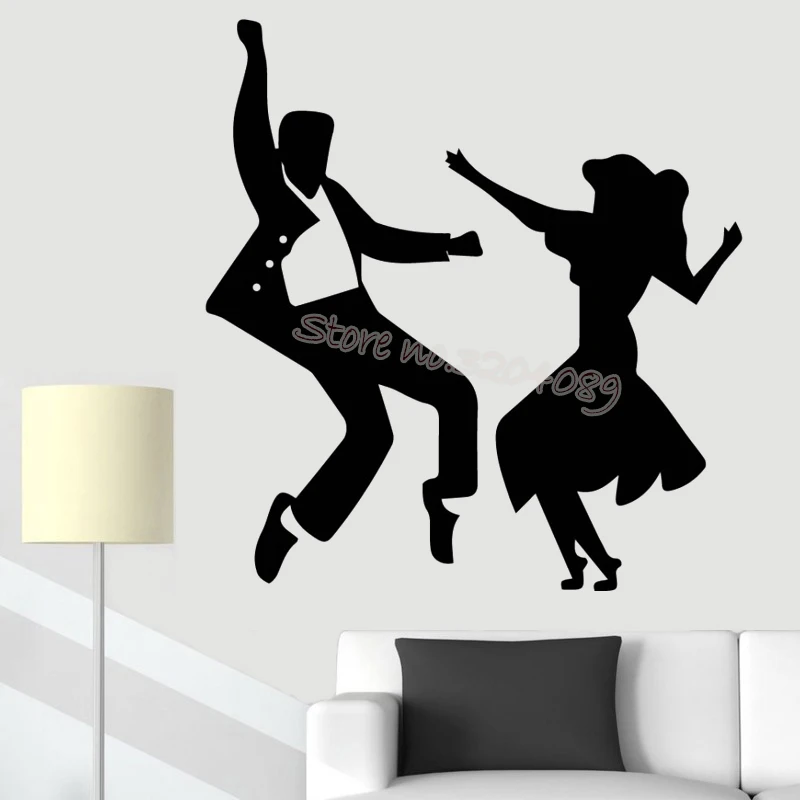 Dance Couple Wall Sticker Latin Dancers Dancing Silhouette Wall decal