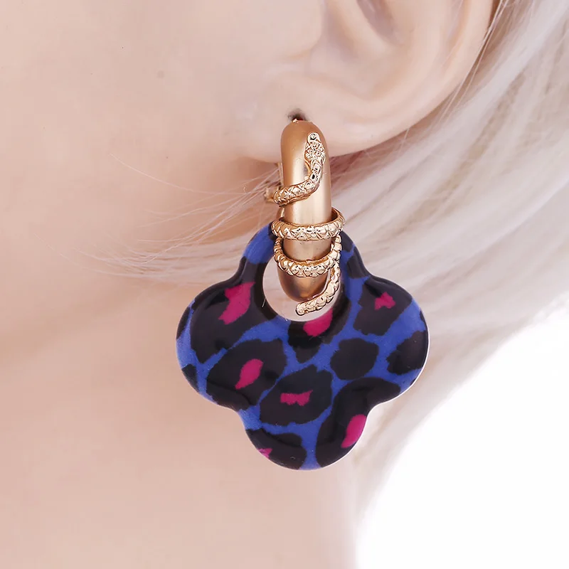 Sehuoran Bohemian Snake Oorbellen Statement Pendientes Resin Drop Earrings For Women Fashion Jewelry Wholesale Party Gifts (7)