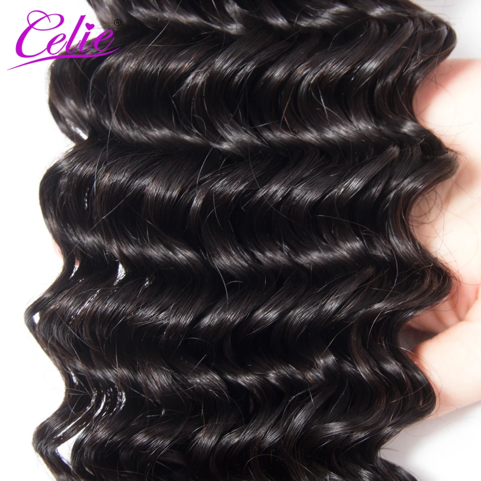 Human Hair Extensions Peruvian Deep Wave 4 Bundles