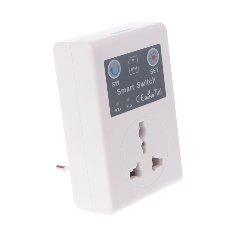 EU/UK 220V Phone RC Remote Wireless Control Smart Switch GSM Socket Power Plug L15