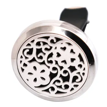 

New Pattern Flower 30mm Diffuser 316 Stainless Steel Car Aroma Locket Essential Oil Car Diffuser Locket Free 50Pcs Pads