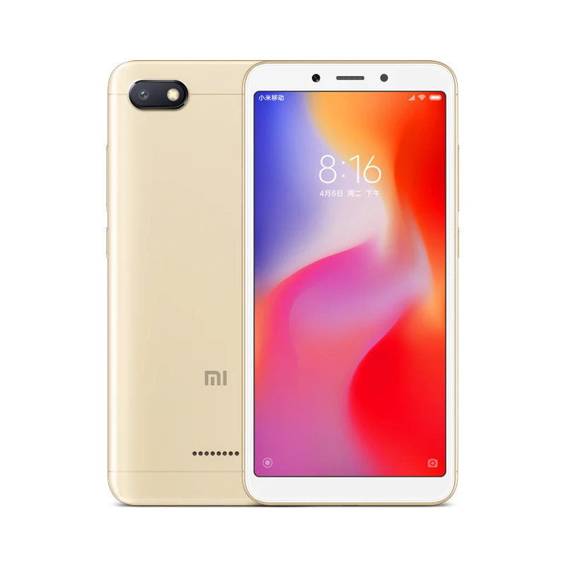 Оригинальная глобальная версия Xiaomi Redmi 6A 18:9 полный экран MTK Helio A22 MIUI 9 2GB 16GB 4G LTE AI