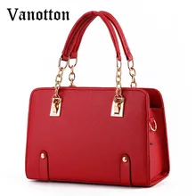 2016 new arrival women’s fashion PU leather handbags korean style chains bag women shoulder bag ladies crossbody bag