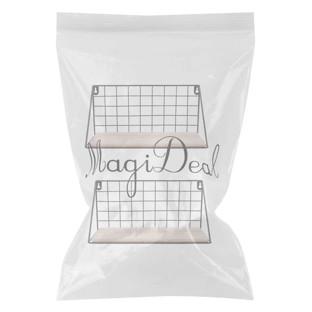 2pcs 30x11.5x14.5cm Wall Metal Wire Rack Holder Wall Hanging Shelf Kitchen Organizer Durable and functional Racks 30x11.5x14.5cm