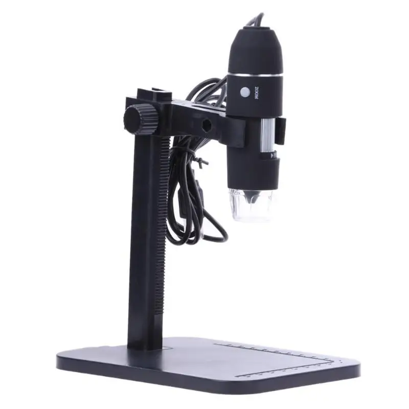 Портативный USB цифровой микроскоп 1000X8 светодиодный 2MP эндоскопическая увеличительная камера HD КМОП-сенсор+ подъемная подставка+ калибратор