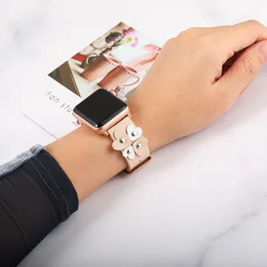 Image 5 - Bandream Vrouwen Lederen Horlogeband voor iWatch Apple Horloge 5 4 3 2 1 44mm 40mm 42mm 38mm Wrist Band Vrouwelijke Riem Rose Goud Zilver