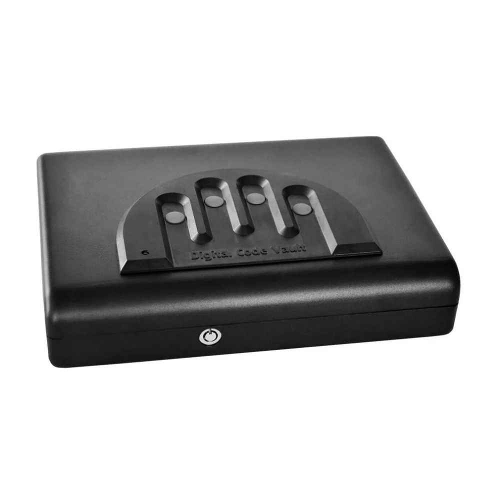 Newest OS500C Portable Safe Pistol Box Digital Password & Spare Key Lock 2 in 1 Safety Box