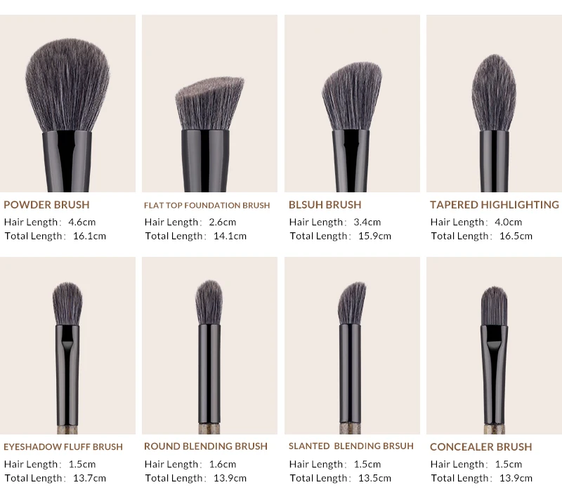 makeup brushes (8)