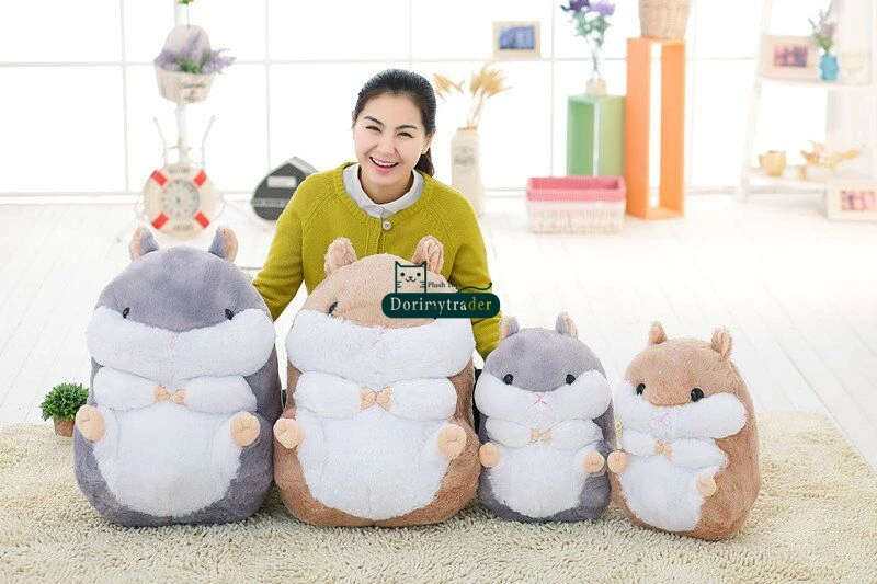 Dorimytrader Japan Cartoon Hamster Плюшевые игрушки Big Soft Мягкая симпатичная игрушка для хоккея