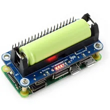 Waveshare литий-ионная батарея шляпа для Raspberry Pi 5 в регулируемый выход двунаправленный Быстрая зарядка интегрирует SW6106 power bank чип