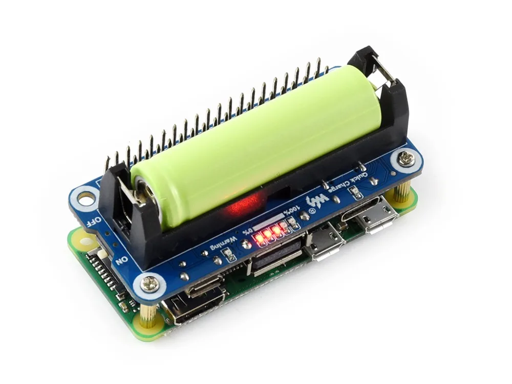 Günstige Waveshare Li Ion Batterie HUT für Raspberry Pi 5 v Geregelte Ausgangs Bi directional Quick Charge integriert SW6106 power bank chip