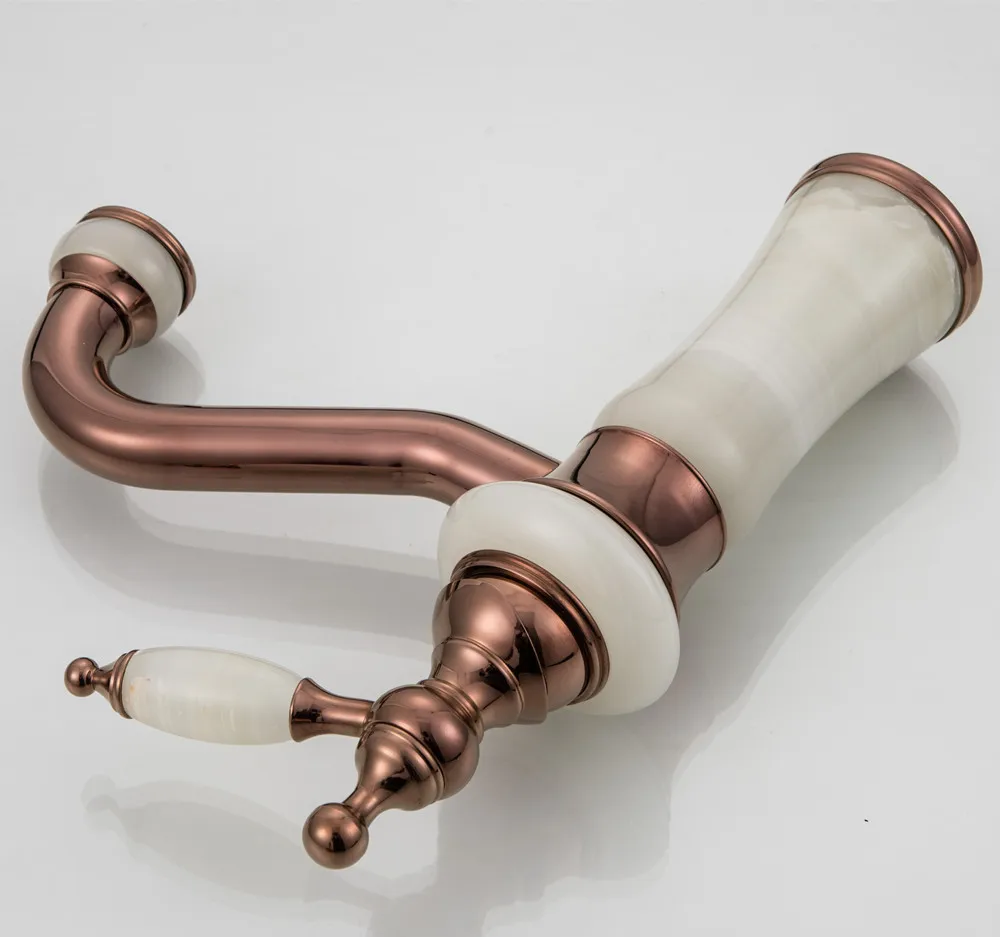 Bathroom Basin Faucet Rose gold Bronze Brass Mixer solid copper Luxury Europe style Tap Torneiras Para Banheiro crane 7