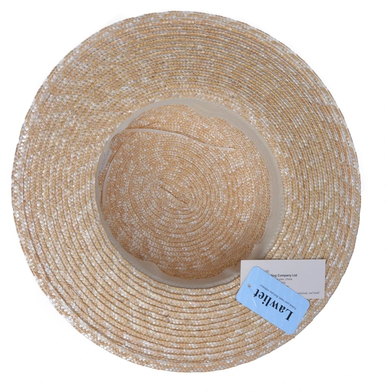 Женские летние пляжные шляпы с широкими полями, натуральная соломенная шляпа канотье, плоский верх, шляпы от солнца, платье, кепка, модное шоу, женская шляпа от солнца