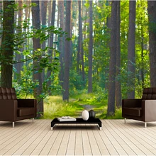 Пользовательские пейзажные обои, лес рассвет, 3D фотообои для гостиной спальни кухни фон водоотталкивающие ПВХ-обои