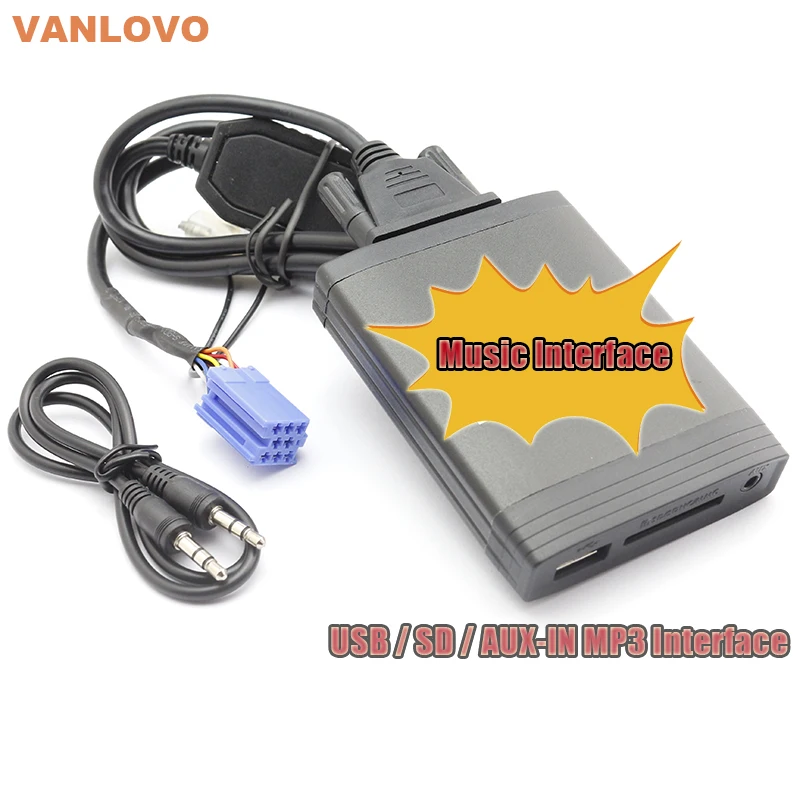 Цифровой музыкальный адаптер YATOUR AUX SD USB mp3 для Renault Clio Megane Laguna Scenic Escape список