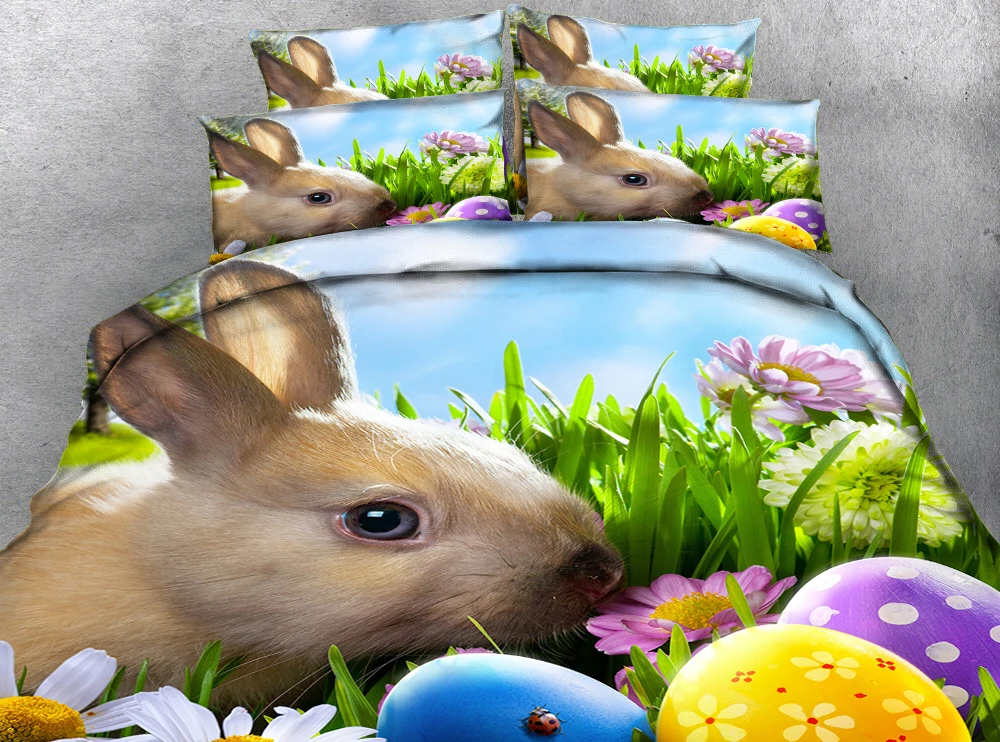 

Digital 3D effect Bed linen quilt custom specifications multi-class seascape rabbit wooden bridge etc.