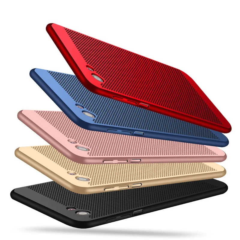 Luxury Hard Plastic Case For Xiaomi MI6 MI5 5S 5s Plus 5C 5X Mobile Phone Cover with Grid heat dissipation function |
