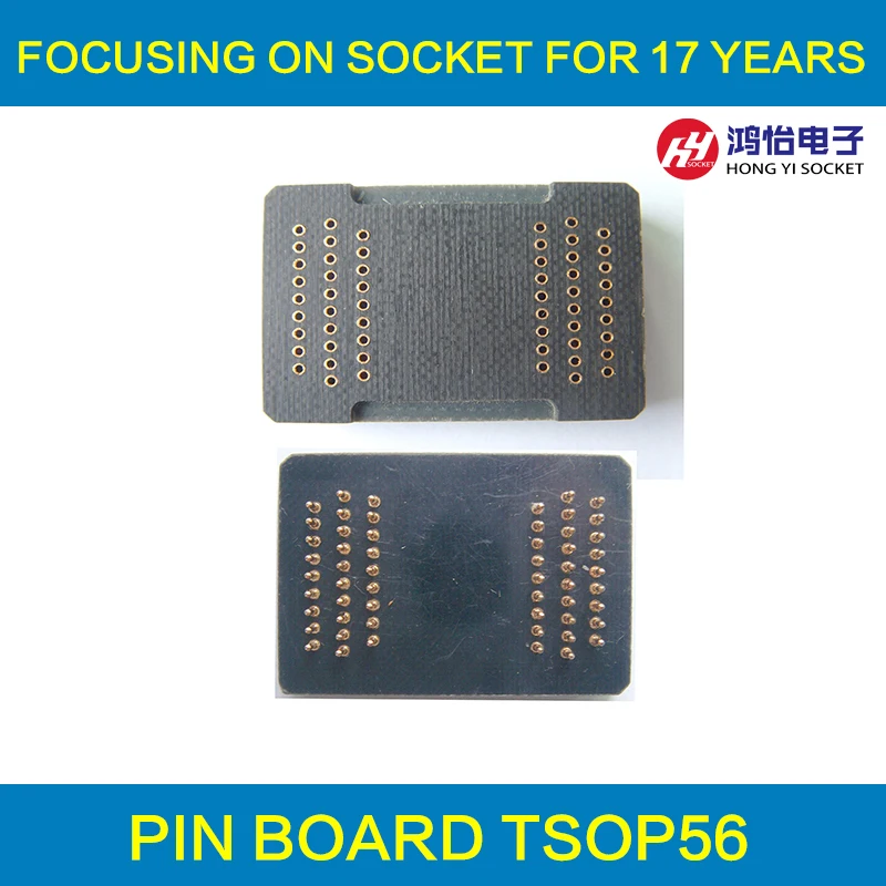 

50 pcs / lot Pin Board TSOP56 Interposer Board 56 pins Receptacle Pin Adapter Plate Burn in Socket Plug pin