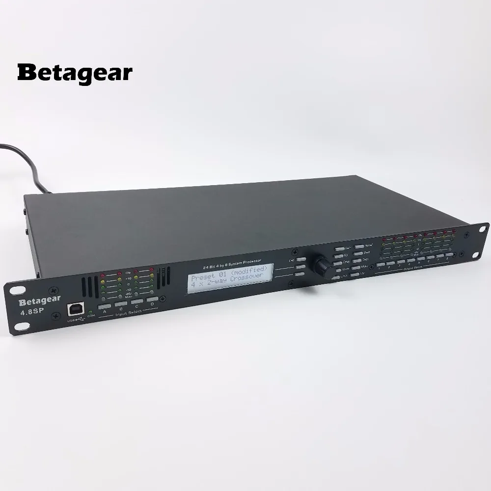 Betagear 4.8SP DSP громкоговоритель система процессор 4-In x 8-Out w/USB живой звук цифровой аудио процессор эффекторы dj оборудование
