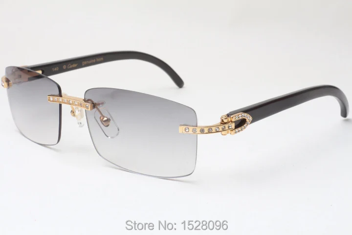 Retangle Rimless Natural Black font b Buffalo b font font b Horn b font font b