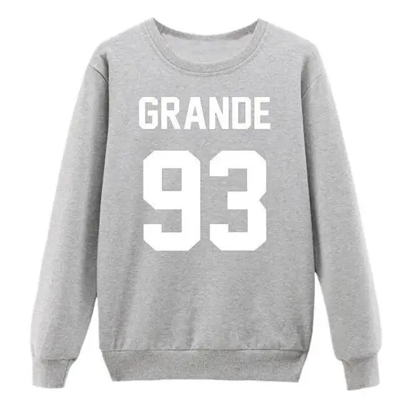 Sugarbaby Ariana Grande 93 Sweatshirt Long Sleeve Fashion Tumblr Casual Tops Crew Neck Ariana Grande Jumper Unisex Fashion Tops Sugarbaby Ariana Grande 93 Sweatshirt Long Sleeve Fashion Tumblr Casual Tops Crew Neck Ariana Grande Jumper Unisex Fashion Tops