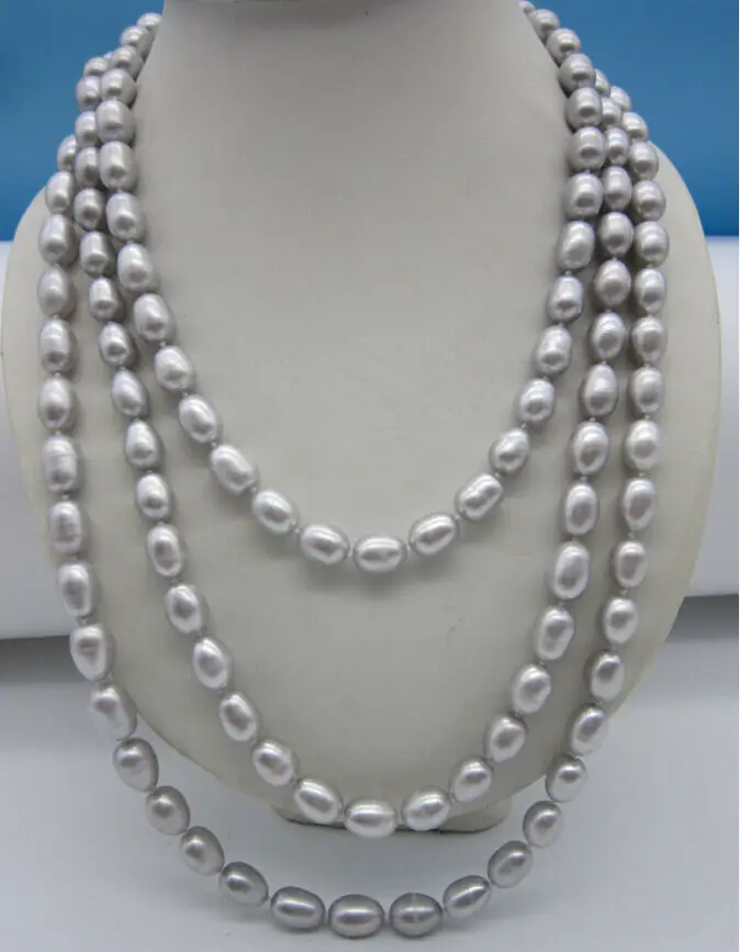 

Free Shipping >>> CHARMING 50" 10-12MM SOUTH SEA GRAY NATURAL PEARL NECKLACE 14K YELLOW GOLD CLASP