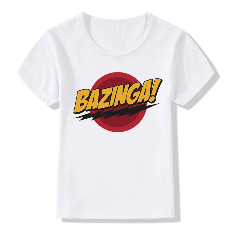 

2018 Children The Big Bang Theory Bazinga T shirt Kids Summer Casual Short Sleeve Tops Baby Boys Girls Clothes,HKP462