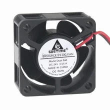 Gdstime 4020 DC Cooling Fan 24V Ball Bearing 2 Pin 40x40x20mm 4cm Mini Cooler 40mm nidec c34736 55 t0s server square fan dc 24v 0 15a 40x40x20mm 2 wire