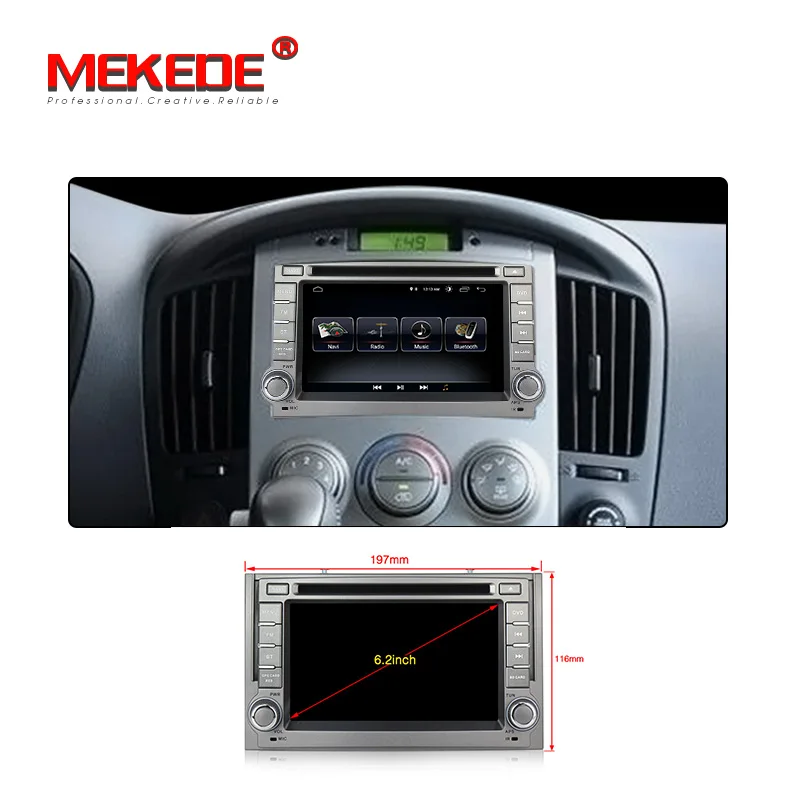 Excellent MEKEDE Android8.1 Car 2Din Radio DVD For Hyundai H1 Grand Starex 2007-2015 Car Radio gps navigation stereo multimedia WIFI 5