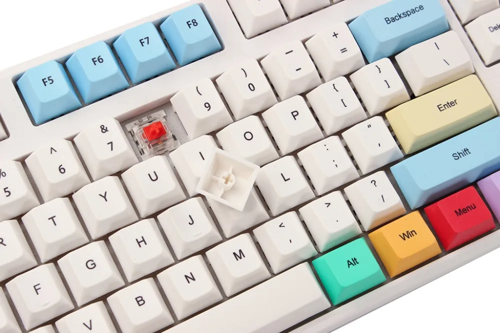 YMDK Вишневый профиль ANSI 104 краситель Sub Пустой Толстый PBT Мел Keyset Keycap для Cherry MX переключатели механическая клавиатура