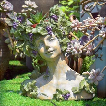 Креативные винтажные мясистые богини цветочные горшки украшения Садоводство балконные статуэтки украшения во дворе парк статуя аксессуары