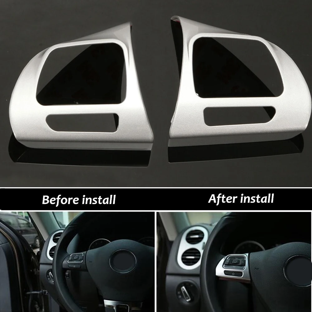 2 шт. накладка на рулевое колесо украшение для VW Golf Jetta PASSAT CC|steering wheel insert|wheel steering