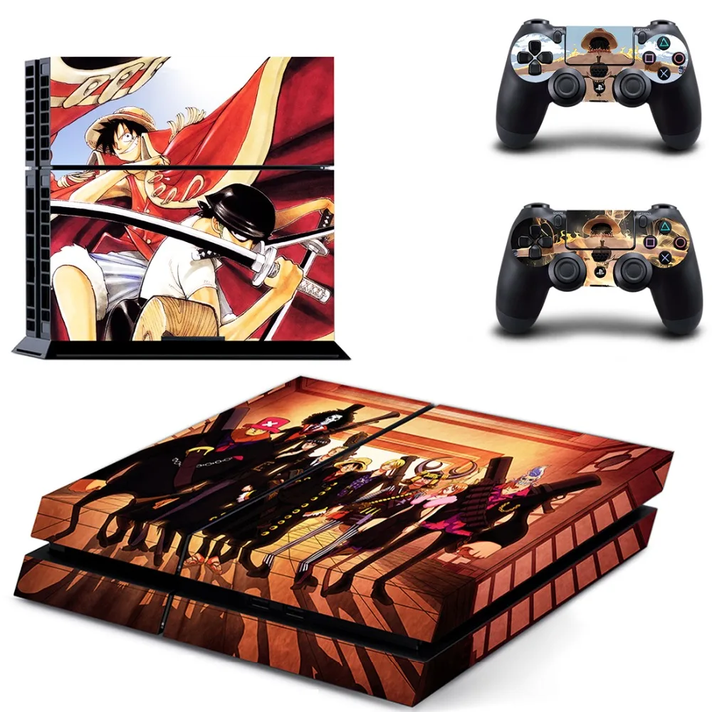 Аниме one piece PS4 Кожа Наклейка виниловая для sony Playstation 4 консоль и контроллер PS4 Кожа Наклейка