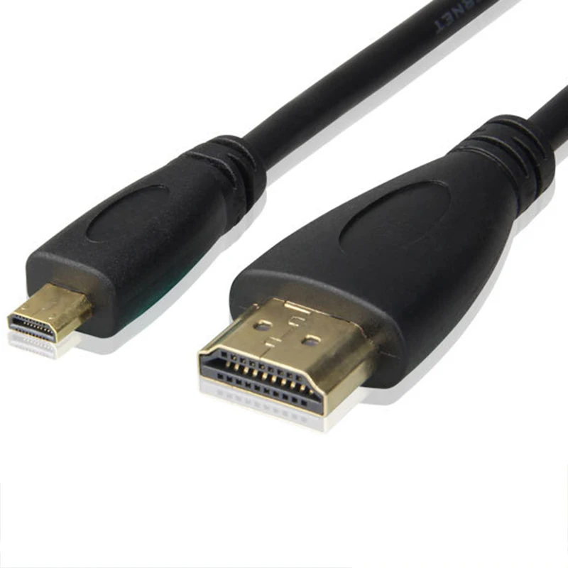 Larryjoe 1,4 Версия Позолоченный Micro HDMI к HDMI кабель 3D 1080P мужской для телефона планшета HDTV PS3 xbox Камера GoPro 1m 1,5 m