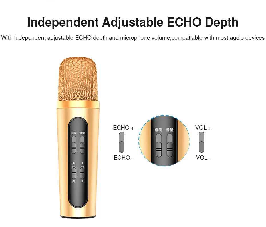 ECHO Karaoke Microphones Handheld UHF wireless microphone mic systems for phone teaching stage voice amplifier speaker (7)