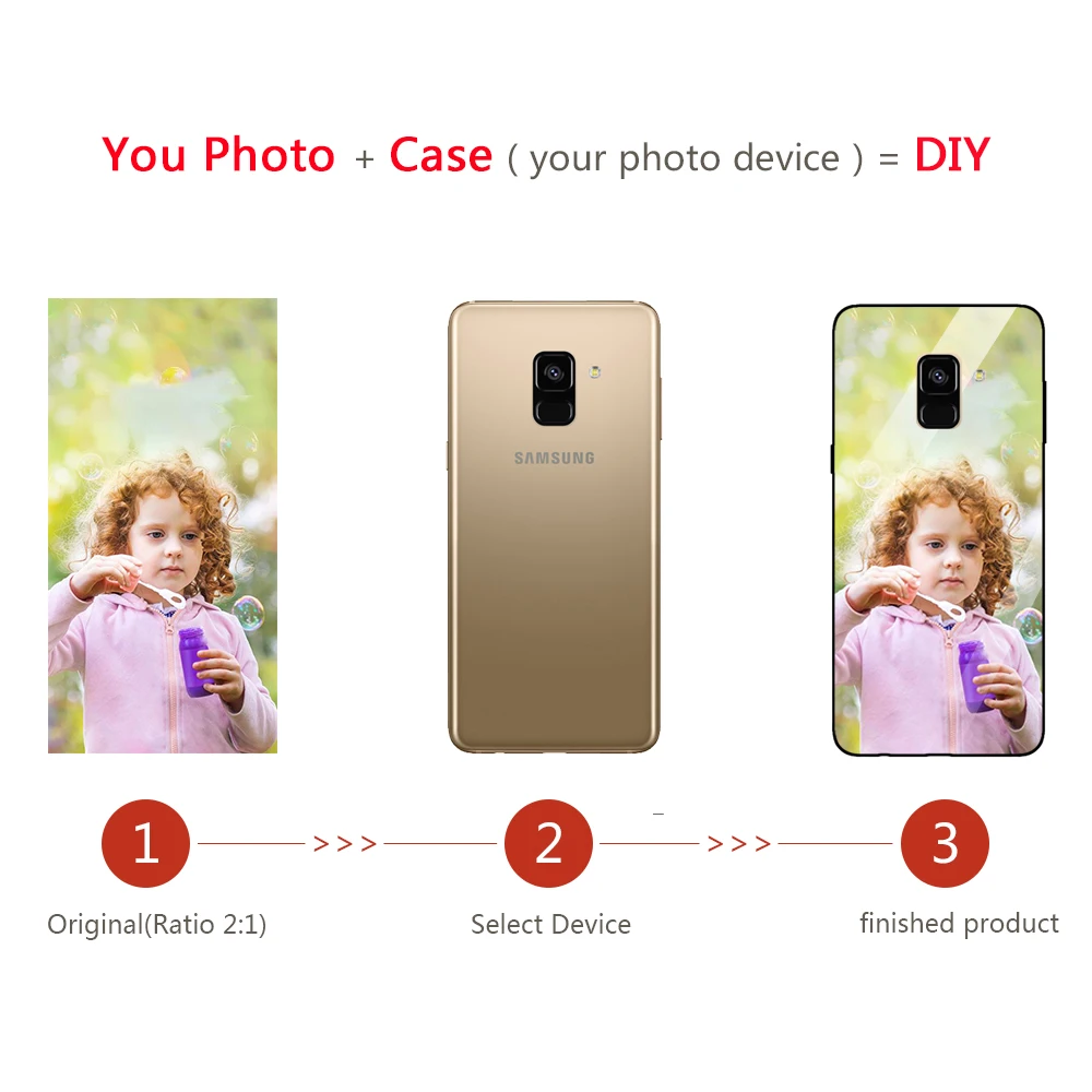 

For Samsung Galaxy S7 S7Edge S8 S8Plus Note9 S9 S9Plus Case customed tempered Cover For Samsung S10 J3 J5 J7 A3 A5 A7