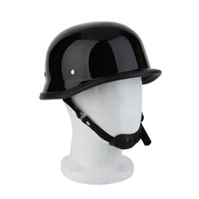 Stile tedesco M/L/XL Vintage Moto Cruiser del Casco Mezzo del Viso Tedesco Casco Moto Casco Nero Luminoso Auto -per lo styling
