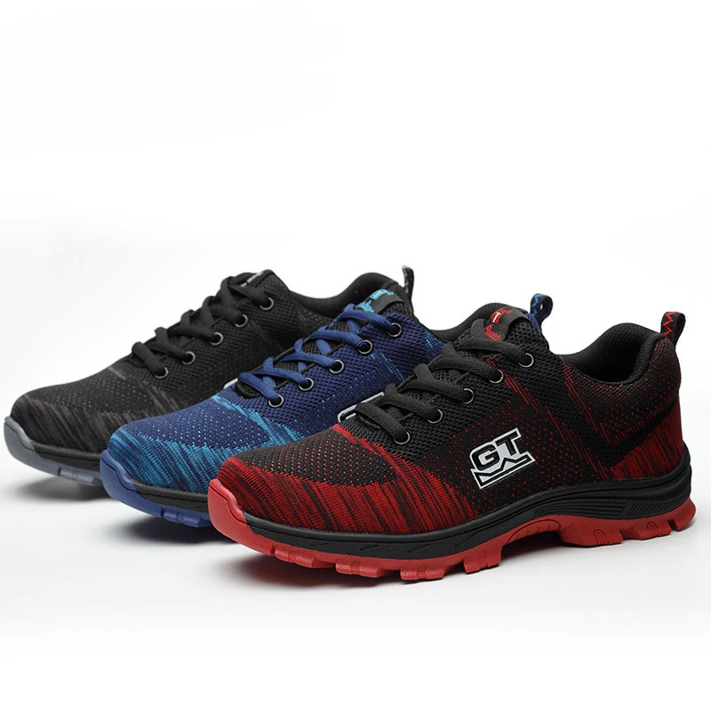 

Men's Breathable Steel Work Safety Shoes Men Outdoor Anti-slip Steel Puncture Proof Construction Safety Boots Shoes XX-277