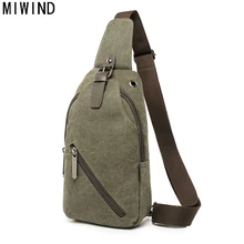 MIWIND новые холщовые сумки-мессенджеры нагрудная сумка из хлопка на одно плечо для отдыха многофункциональные для мужчин и женщин TAX1089