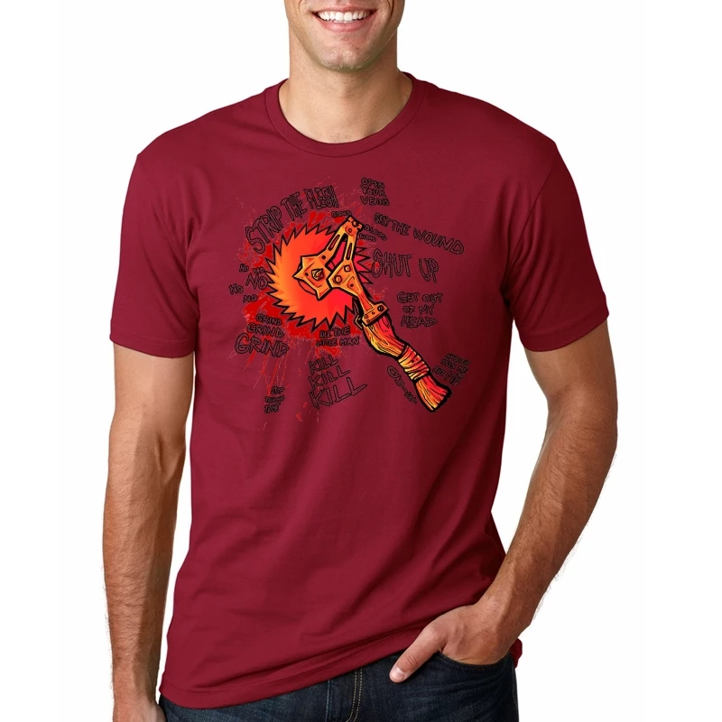 

Men Funy tshirt Borderlands 2 Buzz Axe Rampage Short Sleeve O-Neck Graphic Tops Tee men t shirt
