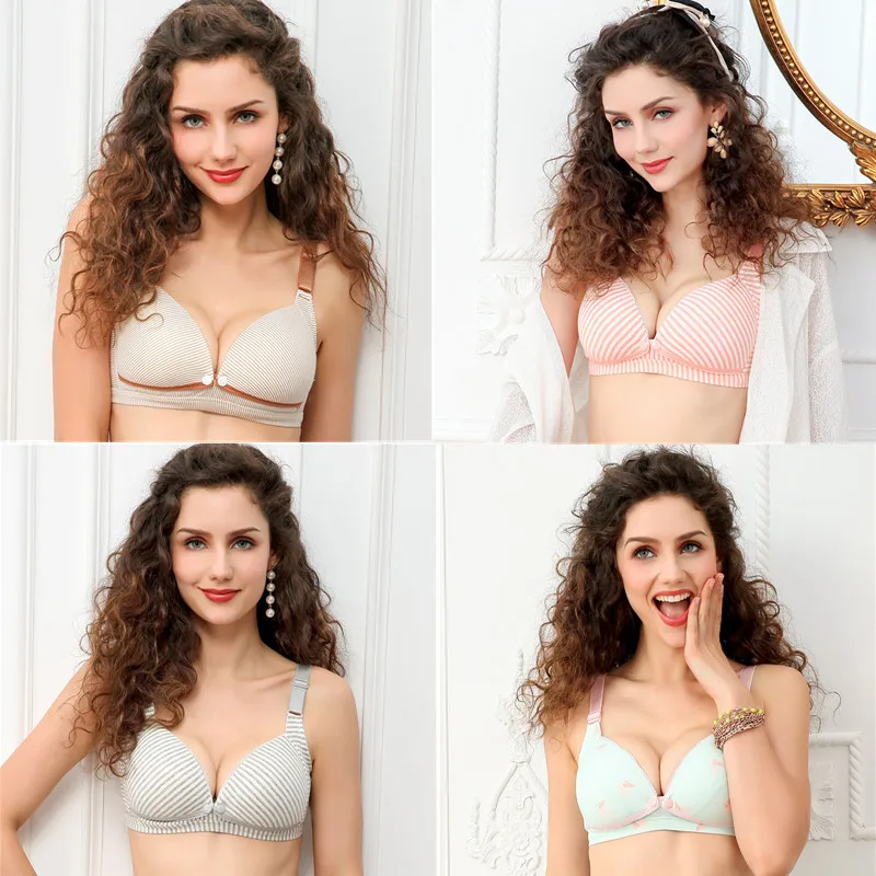 Front Buckle Wire Free Breastfeeding Maternity Nursing Bra Cotton Sleep Bras Nursing Pregnant Women Pregnancy Underwear Clothing