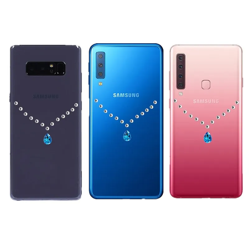 

Necklace Diamond Rhinestone Phone Case For Samsung Galaxy S8 S9 S10 PLUS Note 9 8 A6 A8 A7 A9 2018 Cover J2 J3 J4 J6 J7 J8 2018